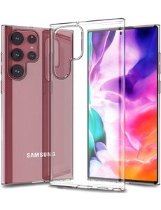 Ntech Samsung Galax S22 Ultra Hoesje Transparant telefonhoesje