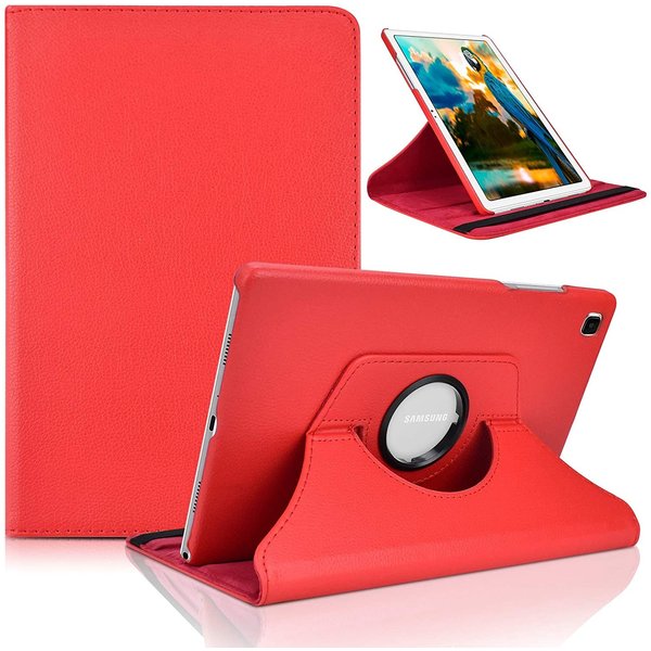 Ntech Hoesje Geschikt Voor Samsung Galaxy Tab A7 Lite Hoes bookcase - Hoesje Geschikt Voor Samsung Galaxy Tab A7 Lite hoes 8.7 360 draaibare case Hoesje - Rood