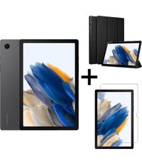 Merkloos Samsung Galaxy Tab A8 (2021) - 64GB - Wifi - 10.5 inch - Gray + Tri-fold smart hoes + Screenprotector tempered glass