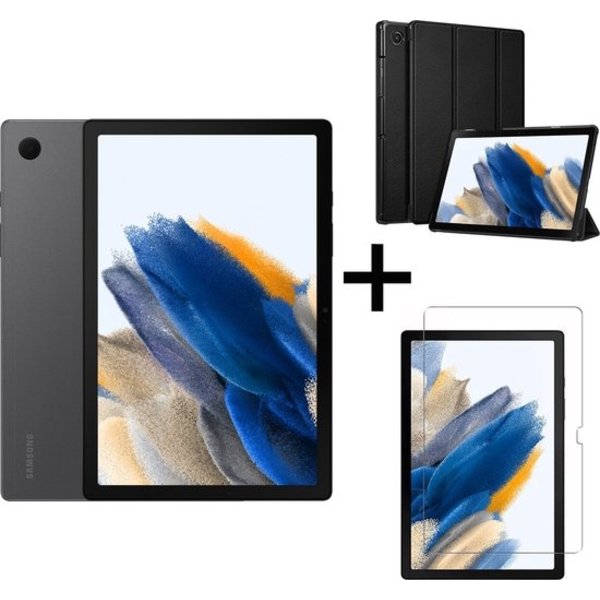 Merkloos Samsung Galaxy Tab A8 (2021) - 64GB - Wifi - 10.5 inch - Gray + Tri-fold smart hoes + Screenprotector tempered glass