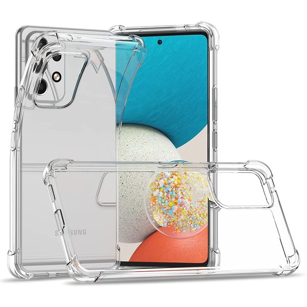 Ntech Hoesje Geschikt Voor Samsung Galaxy A53 5G hoesje transparent - Hoesje Geschikt Voor Samsung Galaxy A53 5G hoesje shock proof case transparant - hoesje Hoesje Geschikt Voor Samsung Galaxy A53 Siliconen hoesje - Transparant