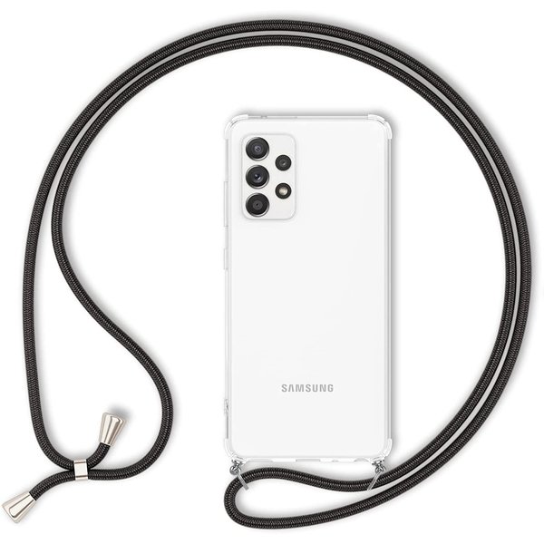Ntech Hoesje Geschikt Voor Samsung Galaxy A53 5G Hoesje transparant met Koord - Hoesje Geschikt Voor Samsung Galaxy A53 5G hoesje met koord draagkoord - Goedkoop - Necklace - Neckstrap - Telefoon koord - Telefoonhoesje met koord