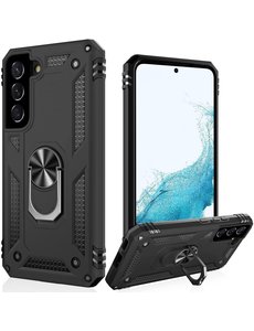 Ntech Samsung Galax S22 Hoesje Anti-Shock Hybrid Armor Zwart