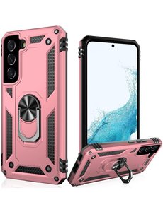 Ntech Samsung Galax S22 Hoesje Anti-Shock Hybrid Armor Rose Goud