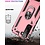 Ntech Hoesje Geschikt Voor Samsung Galaxy S22 Hoesje Anti-Shock Hybrid Armor Rose Goud - Hoesje Geschikt Voor Samsung Galaxy S22 hoesje met Kickstand Ring Houder - Kunststof - Back Cover