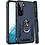 Ntech Hoesje Geschikt Voor Samsung Galaxy S22 Plus Hoesje Anti-Shock Hybrid Armor Blauw - Hoesje Geschikt Voor Samsung Galaxy S22 Plus hoesje met Kickstand Ring Houder - Kunststof - Back Cover