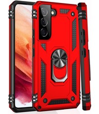 Ntech Samsung Galax S22 Plus Hoesje Anti-Shock Hybrid Armor Rood