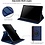 Ntech Hoesje Geschikt Voor Samsung Galaxy Tab S8 hoes Draaibare Book Case Cover Donker Blauw - Hoesje Geschikt Voor Samsung Galaxy Tab S8 hoesje 2022 - Tab S7 hoes 11 inch Tablet Hoes