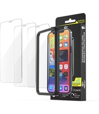 MDOutlet Screenprotector iPhone 12 / 12 Pro Met Montage Frame - iPhone 12 Pro / 12 Screenprotector Eenvoudige Installatie - 3 Pack Premium Tempered Glas 2.5D 9H