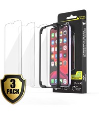 MDOutlet Screenprotector iPhone 11 / XR Screenprotector Met Montage Kit Frame - iPhone 11 / XR Screenprotector Eenvoudige Installatie - 3 Pack Premium Tempered Glas 2.5D 9H