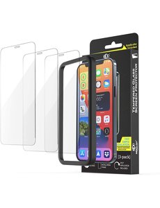 MDOutlet Screenprotector iPhone 12 Pro Max Screenprotector Met Montage Kit Frame - iPhone 12 Pro Max Screenprotector Eenvoudige Installatie - 3 Pack Premium Tempered Glas 2.5D 9H