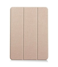 Ntech iPad Air 5 hoes bookcase Goud - iPad air 2022 hoes 10.9 - hoes iPad Air 5 smart case Kunstleer - iPad air 2020 hoes Trifold Smart hoesje