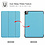 Ntech Hoes geschikt voor iPad Air 5 bookcase Licht Blauw - Hoes geschikt voor iPad air 2022 hoes 10.9 - Hoes geschikt voor iPad Air 5 smart case Kunstleer - Hoes geschikt voor iPad air 2020 hoes Trifold Smart hoesje