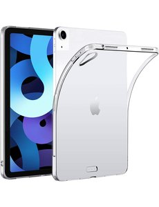 Ntech iPad Air 5 Hoes Transparant Siliconen Shockproof Hoesje - iPad Air 2022 hoes siliconen cover - iPad air 5th generatie Hoesje 10.9 - case met Schokbestendig