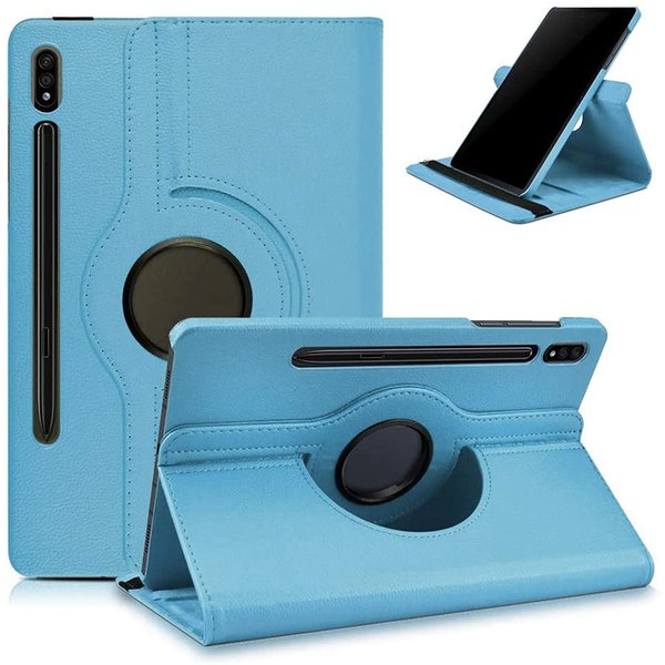 Ntech Hoesje Geschikt Voor Samsung Galaxy Tab S8 hoes Draaibare Book Case Cover Licht Blauw - Hoesje Geschikt Voor Samsung Galaxy Tab S8 hoesje 2022 - Tab S7 hoes 11 inch Tablet Hoes