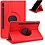 Ntech Hoesje Geschikt Voor Samsung Galaxy Tab S8 hoes Draaibare Book Case Cover Rood - Hoesje Geschikt Voor Samsung Galaxy Tab S8 hoesje 2022 - Tab S7 hoes 11 inch Tablet Hoes