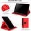 Ntech Hoesje Geschikt Voor Samsung Galaxy Tab S8 hoes Draaibare Book Case Cover Rood - Hoesje Geschikt Voor Samsung Galaxy Tab S8 hoesje 2022 - Tab S7 hoes 11 inch Tablet Hoes