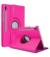 Ntech Samsung Tab S8 hoes Draaibare Book Case Cover Pink - Samsung Galaxy Tab S8 hoesje 2022 - Tab S7 hoes 11 inch Tablet Hoes