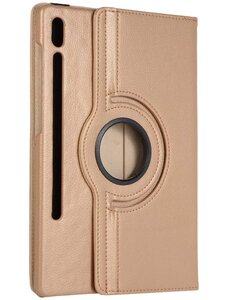 Ntech Samsung Tab S8 hoes Draaibare Book Case Cover Goud - Samsung Galaxy Tab S8 hoesje 2022 - Tab S7 hoes 11 inch Tablet Hoes