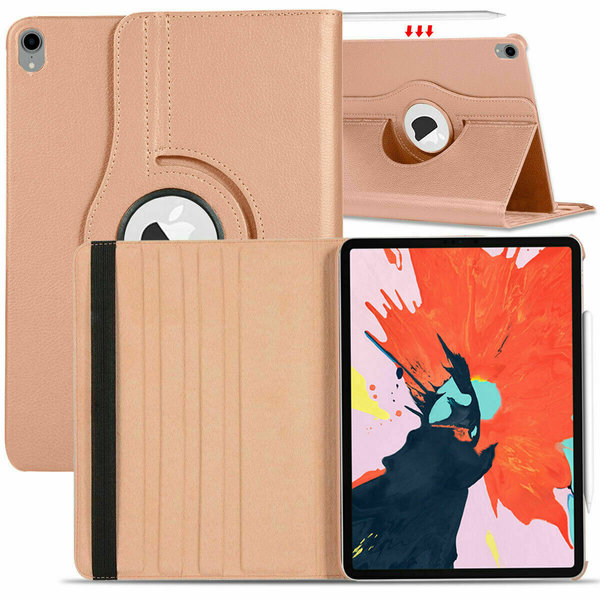 Ntech Hoes geschikt voor iPad Air 2022 360 Graden Draaibare Rosegoud - Hoes geschikt voor iPad Air 5 hoes bookcase met standaard - Hoes geschikt voor iPad air 5 case 5e generatie hoes - Hoes geschikt voor iPad Air 2022 / Air 2020 hoes 10.9 - Hoes geschikt voor