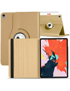 Ntech iPad Air 2022 Hoes 360 Graden Draaibare Goud - iPad Air 5 hoes bookcase met standaard - iPad air 5 case 5e generatie hoes - iPad Air 2022 / Air 2020 hoes 10.9 - hoes iPad Air 5 2022 - hoesje iPad Air 4 / 5