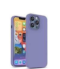 Ntech iPhone 13 Pro Max Siliconen backcover met microvezel Lila