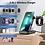 Ntech Oplader 3 in 1 draadloze Oplader 15w - Oplaadstation Opvouwbaar - Draadloze snellader  Geschikt voor iPhone 16/ 16 Pro / 15 / 15 Pro  /13/ 14 pro max - Wireless Charger - Qi Lader - Geschikt voor iPhone,iWatch & AirPods - Zwart