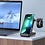 Ntech Oplader 3 in 1 draadloze Oplader 15w - Oplaadstation Opvouwbaar - Draadloze snellader  Geschikt voor iPhone 16/ 16 Pro / 15 / 15 Pro  /13/ 14 pro max - Wireless Charger - Qi Lader - Geschikt voor iPhone,iWatch & AirPods - Zwart