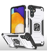 oTronica oTronica Backcover voor Samsung Galaxy A13 5G / A04s Hoesje – Met auto mount - Zilver