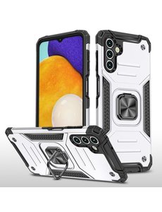 oTronica oTronica Backcover voor Samsung Galaxy A13 5G / A04s Hoesje – Met auto mount - Zilver