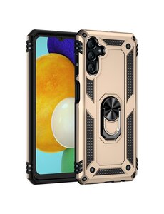 oTronica oTronica Backcover voor Samsung Galaxy A13 5G / A04s Hoesje – Met auto mount – Goud