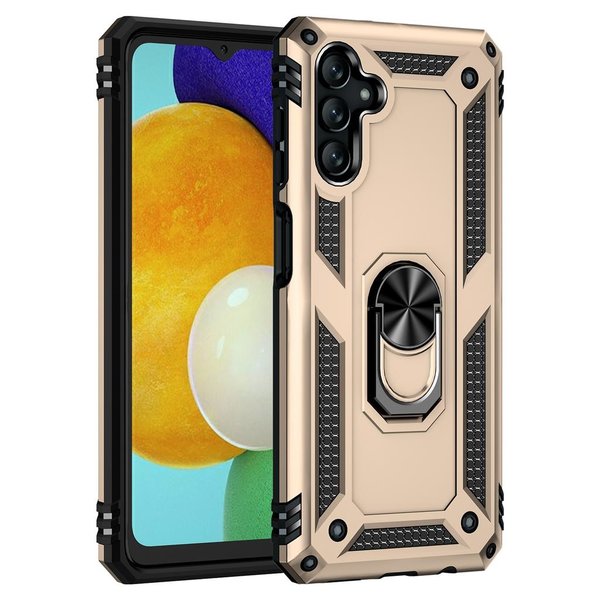 oTronica oTronica Backcover Geschikt Voor Samsung Galaxy A13 5G / A04s Hoesje – Met auto mount – Goud