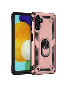 oTronica Otronica Backcover voor Samsung Galaxy A13 5G / A04s Hoesje - Ring Houder – Rose goud