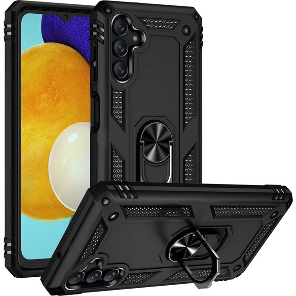 oTronica oTronica Backcover Geschikt Voor Samsung Galaxy A13 5G / A04s Hoesje - Ring Houder – Zwart