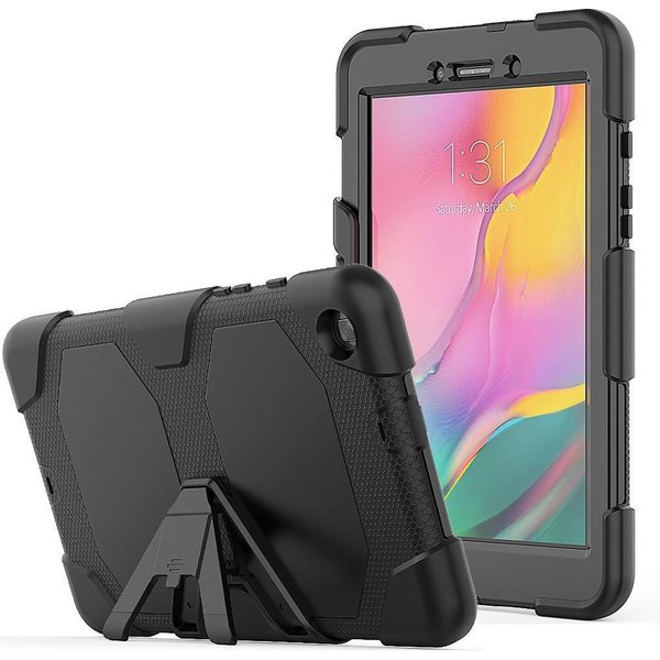 Merkloos Samsung Galaxy Tab A 8.0 (2019) Hoesje - Heavy Duty Case - Zwart