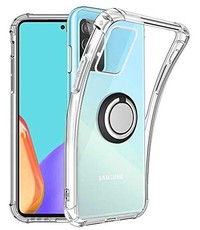 Ntech Samsung A53 hoesje - Luxe Anti - shock- Galaxy A53 silicone Backcover Clear case - Samsung Galaxy A53 5G hoesje met Ring houder / Ring vinger houder / standaard