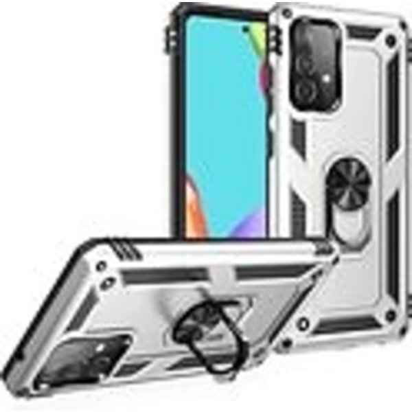 oTronica oTronica Armor Backcover Geschikt Voor Samsung Galaxy A33 (5G) hoesje met ringhouder - Zilver