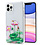 Ntech Siliconen Hoesje met bloemenprint  Geschikt voor iPhone 11 Lotusbloemen – Transparant