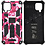 Ntech Hoesje Geschikt Voor Samsung Galaxy A12 (5G) Hoesje - Rugged Extreme Backcover Camouflage met Kickstand - Pink