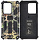 Ntech Hoesje Geschikt Voor Samsung Galaxy S20 Ultra Hoesje - Rugged Extreme Backcover Blaadjes Camouflage met Kickstand - Groen