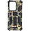 Ntech Hoesje Geschikt Voor Samsung Galaxy S20 Ultra Hoesje - Rugged Extreme Backcover Blaadjes Camouflage met Kickstand - Groen