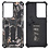 Ntech Hoesje Geschikt Voor Samsung Galaxy S21 Plus Hoesje - Rugged Extreme Backcover Takjes Camouflage met Kickstand - Grijs