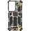 Ntech Hoesje Geschikt Voor Samsung Galaxy S21 Plus Hoesje - Rugged Extreme Backcover Blaadjes Camouflage met Kickstand - Groen