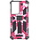 Ntech Hoesje Geschikt Voor Samsung Galaxy S21 Plus Hoesje - Rugged Extreme Backcover Camouflage met Kickstand - Pink