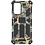 Ntech Hoesje Geschikt Voor Samsung Galaxy S20 Plus Hoesje - Rugged Extreme Backcover Blaadjes Camouflage met Kickstand - Groen