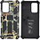 Ntech Hoesje Geschikt Voor Samsung Galaxy S20 Plus Hoesje - Rugged Extreme Backcover Blaadjes Camouflage met Kickstand - Groen