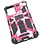 Ntech Hoesje Geschikt Voor Samsung Galaxy S20 Plus Hoesje - Rugged Extreme Backcover Camouflage met Kickstand - Pink