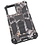 Ntech Hoesje Geschikt Voor Samsung Galaxy S20 Hoesje - Rugged Extreme Backcover Takjes Camouflage met Kickstand - Grijs