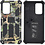 Ntech Hoesje Geschikt Voor Samsung Galaxy S20 Hoesje - Rugged Extreme Backcover Blaadjes Camouflage met Kickstand - Groen