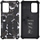 Ntech Hoesje Geschikt Voor Samsung Galaxy S20 FE Hoesje - Rugged Extreme Backcover Marmer Camouflage met Kickstand - Zwart